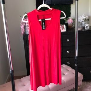 Plunge choker dress